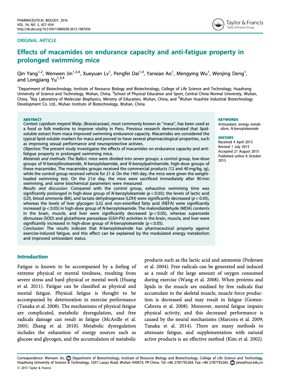 Endurance &amp; Anti-fatigue