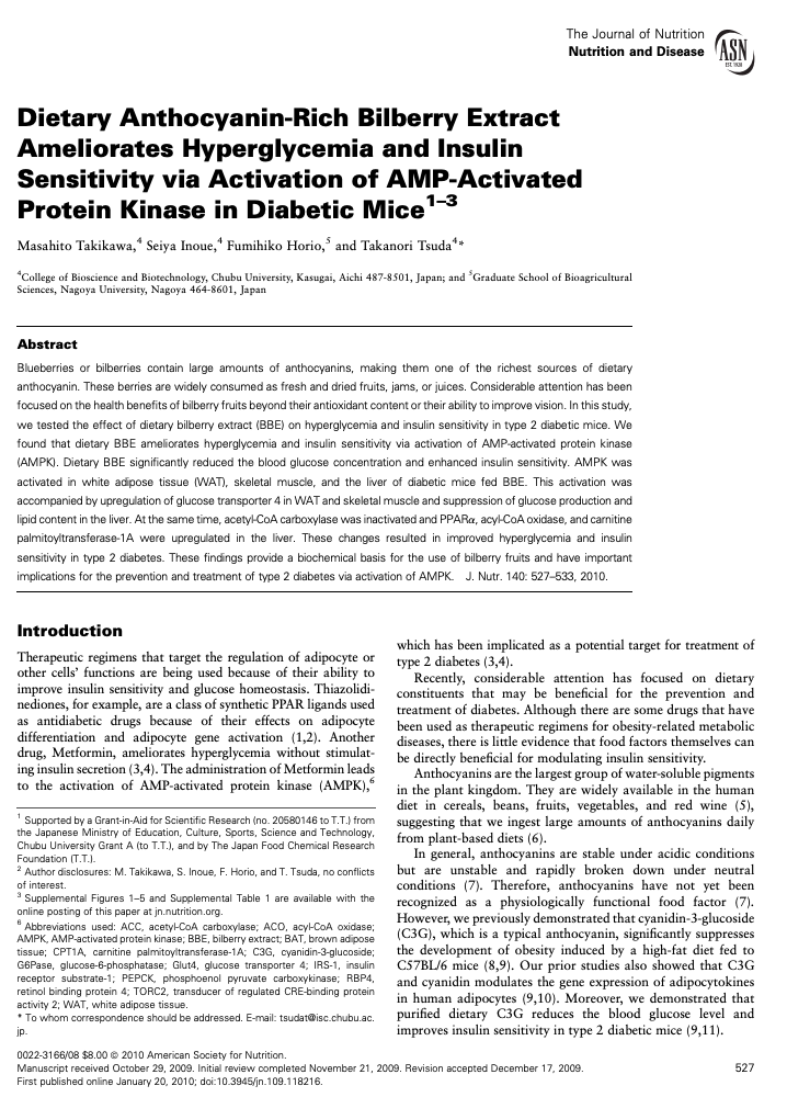 Régulation de la glycémie et bénéfices métaboliques